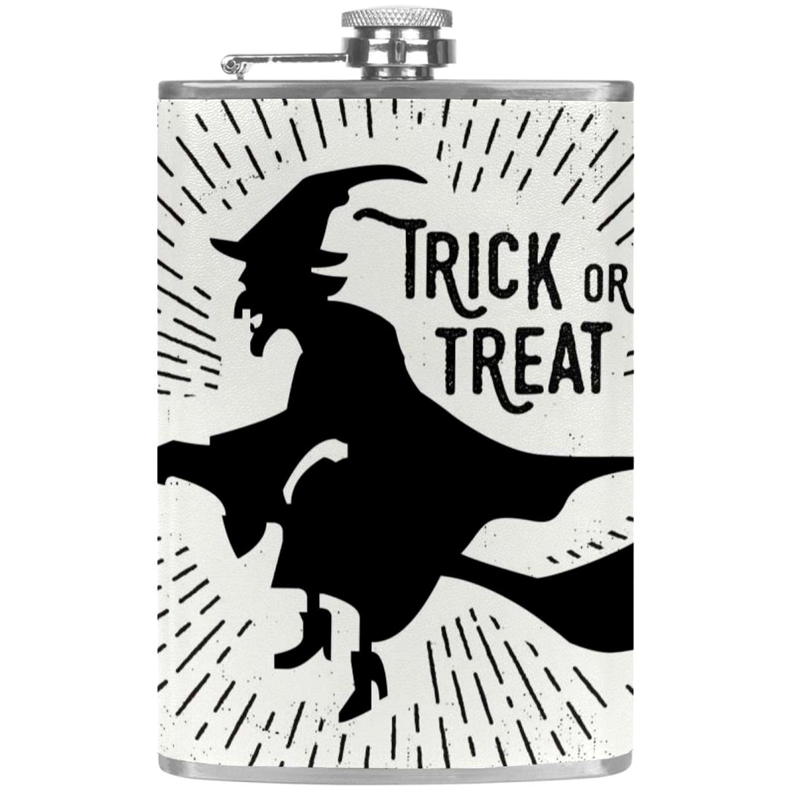 Flasque pour vin et whisky en acier avec entonnoir, cadeau d'Halloween