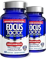 Vista 9 de Focus Factor Lions Mane Plus, nootrópico avanzado con L-teanina, cafeína, enfoque y energía (60 unidades)
