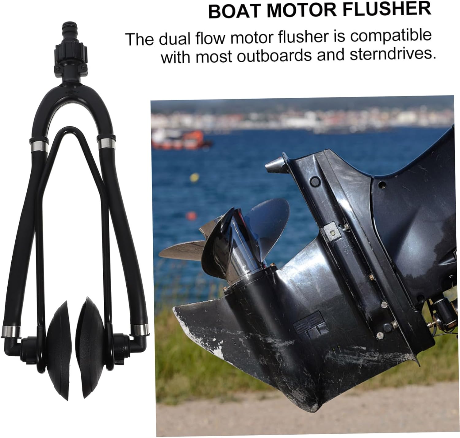 Motor Cleaner Tool Dual Tube Engine Flusher for All Motor Types Construction Easy to Clean Hard Reach Areas Yacht Aesthetic