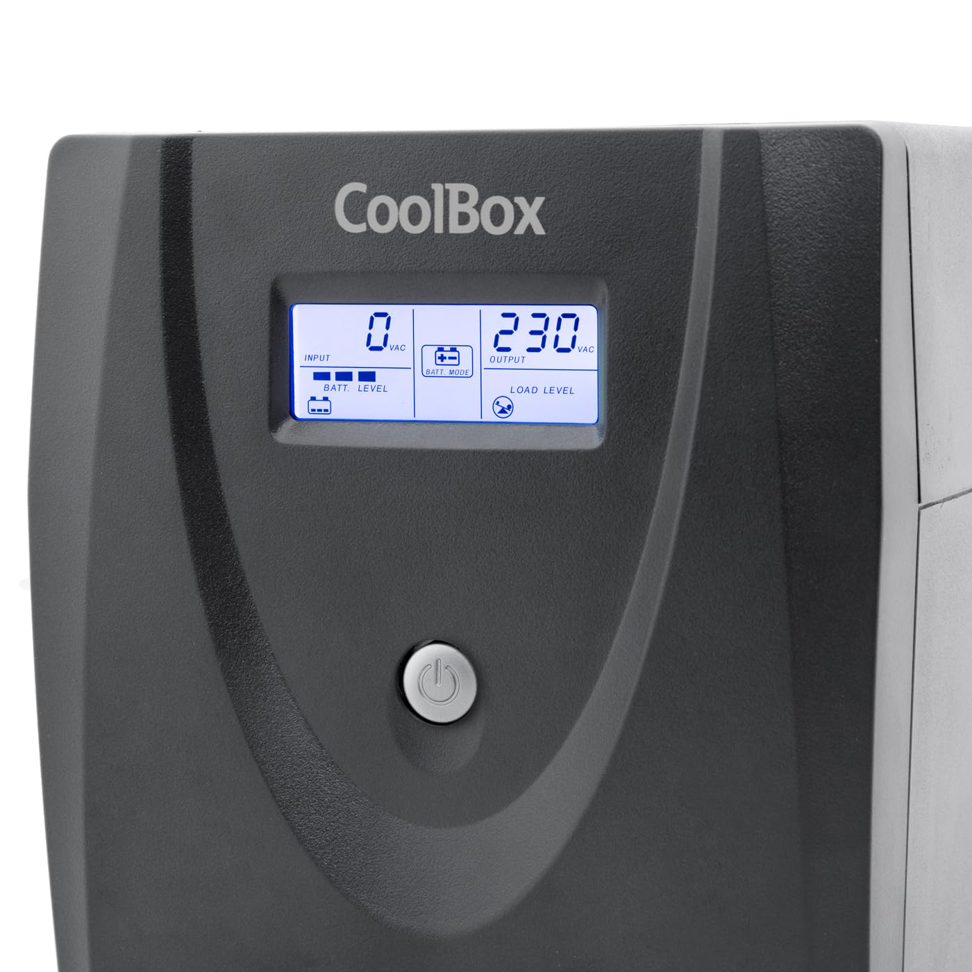 CoolBox GUARDIAN 3 SAI 800VA Sistema de Alimentación Ininterrumpida UPS 800A/480W con Pantalla LCD, 8 Minutos de Autonomía, 2 Tomas Schuko 1 Puerto USB, 2 Puertos RJ-45 (In & out), Software de Control