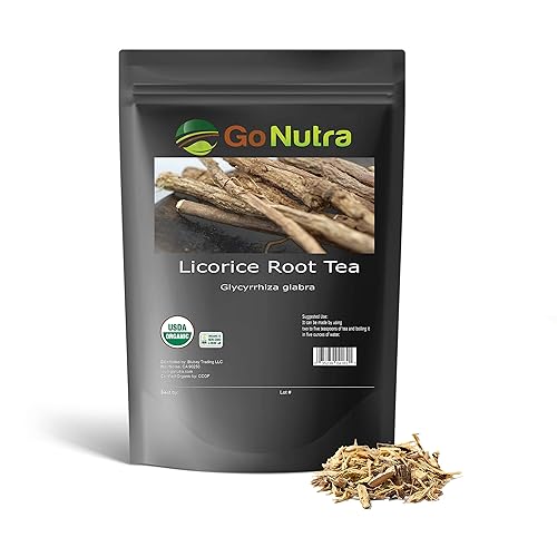 Miniatura 4 de Té de raíz de regaliz orgánico 8oz - Raíz de regaliz de corte suelto - Regaliz - Glycyrrhiza Glabra