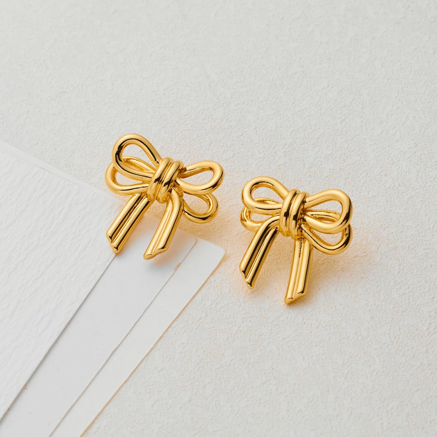 MUYAN Gold Bow Butterfly Stud Earrings Fashion Jewelry for Women - Image 4