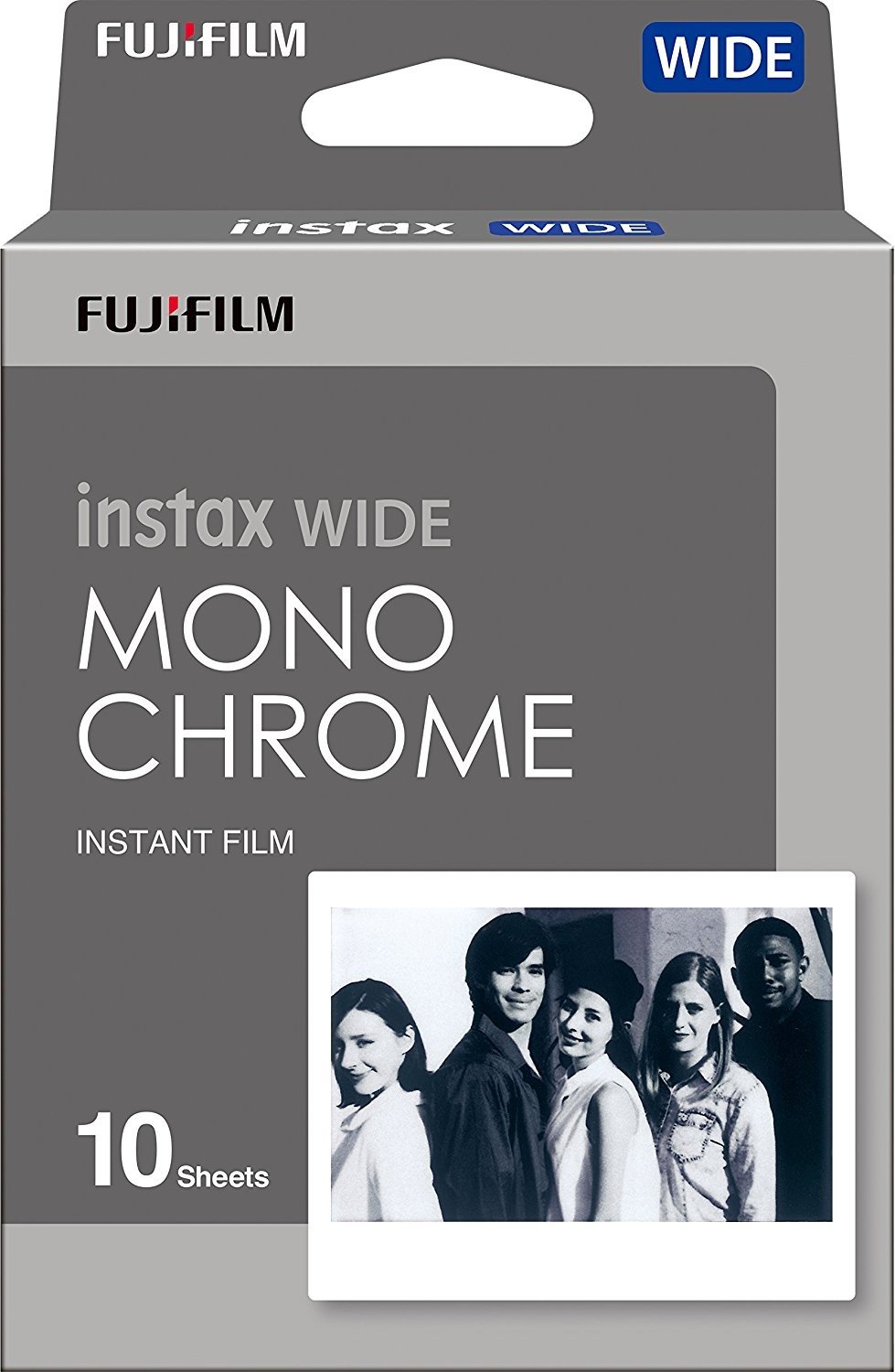 INSTAXWIDE instant Film Monochrome, 10 shot pack, suitable for all instax WIDE cameras and printers