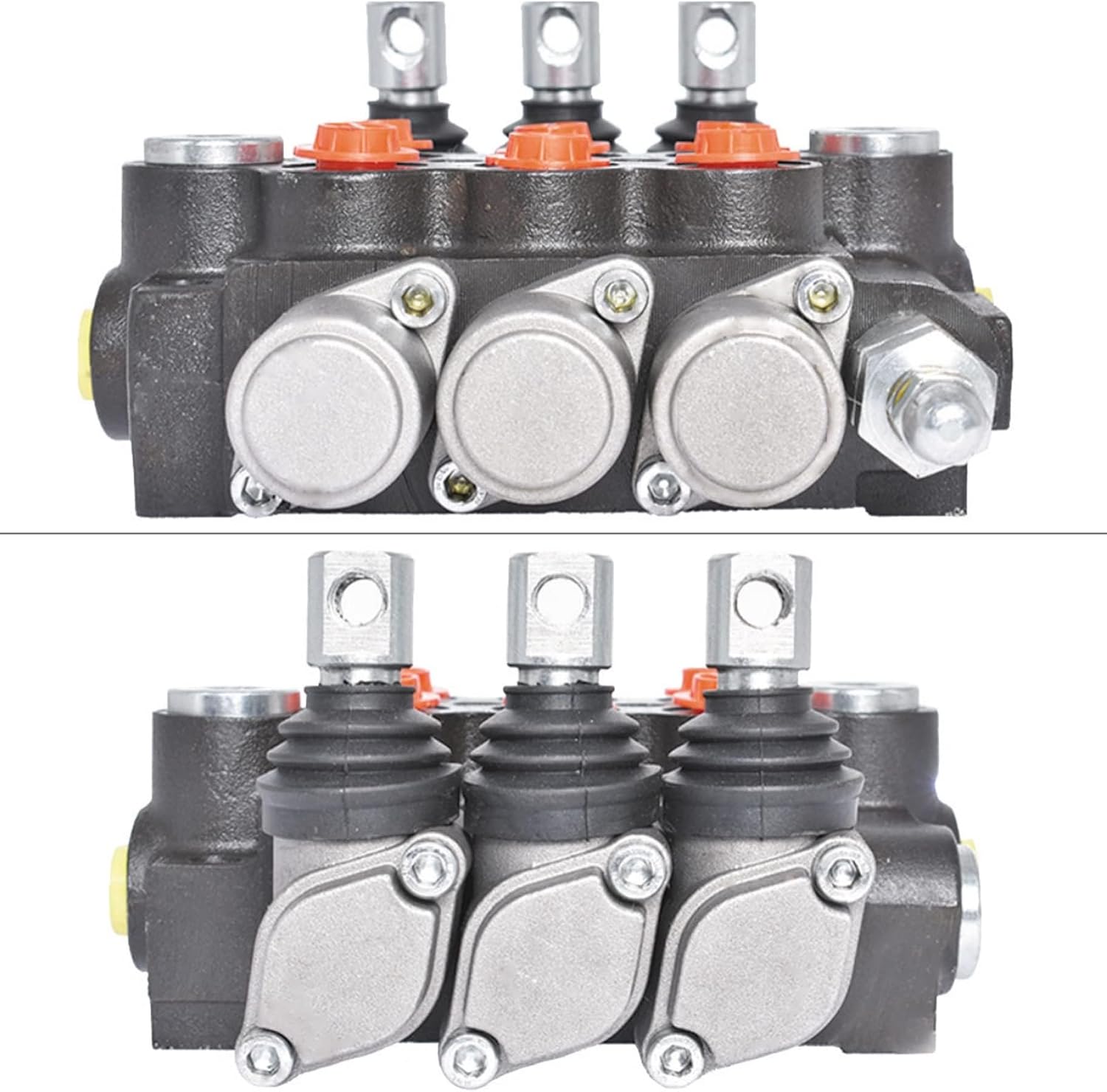 3 Spool 13GPM Hydraulic Directional Control Valve, 3600PSI SAE Ports Double Acting Hydraulic Valve with Joystick
