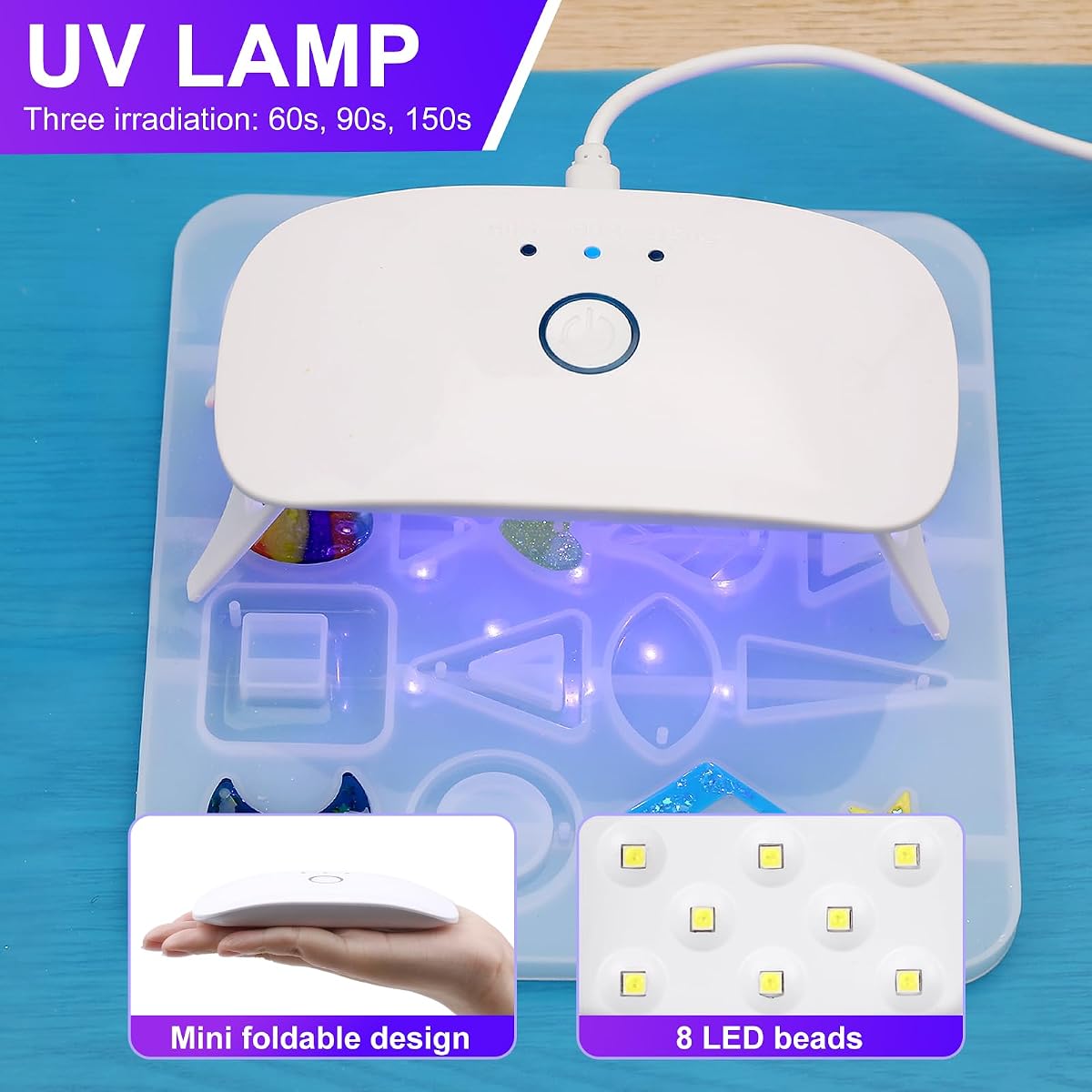 TrustedCircle UV Resin Art Kit - 400g & LED Light Dental UV Resin Printer - Eco-Friendly view 3