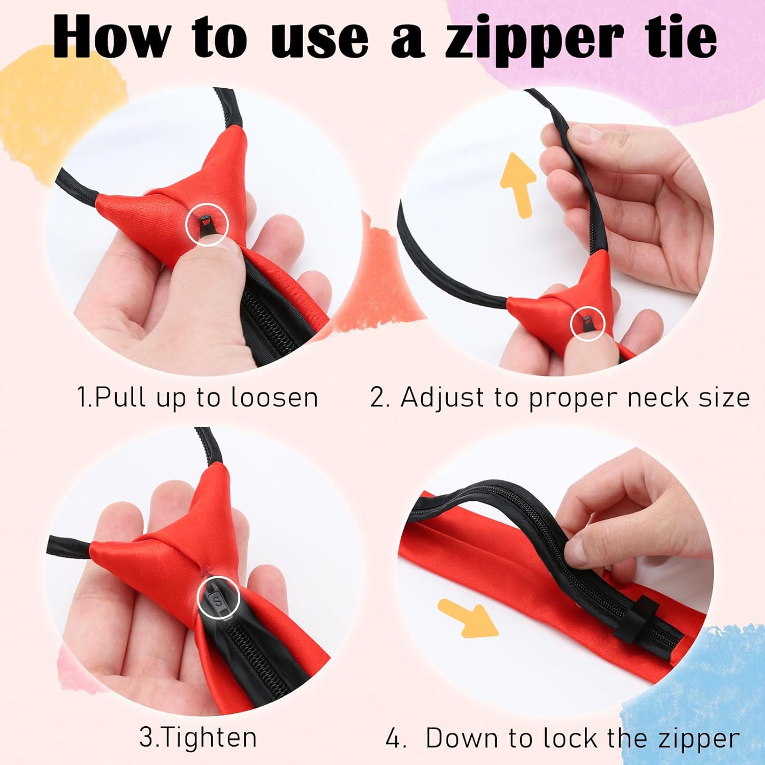 Ties for Boys Adjustable Boys Zipper Tie Pretied Kids School Ties Solid Color Necktie for Wedding Party Graduation - Image 6