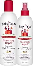 Fairy Tales Rosemary Repel Daily Kid Shampoo (12 Fl Oz) & Conditioning Spray (8 Fl Oz) Duo for Lice Prevention
