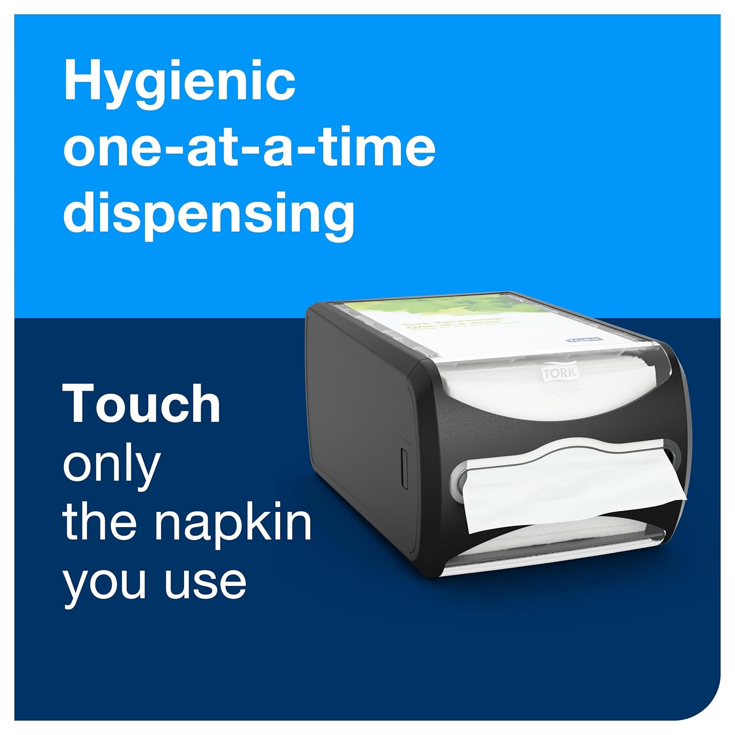 Tork Xpressnap Counter Napkin Dispenser Black N4, Versatile Design, Signature Range, 5.7" x 7.5" x 12.1", 6432000