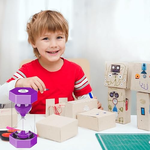 Miniatura 4 de Temporizadores de arena para niños, reloj de arena acrílico de 12351030 minutos, reloj de arena de plástico colorido para aula, juegos, cocina