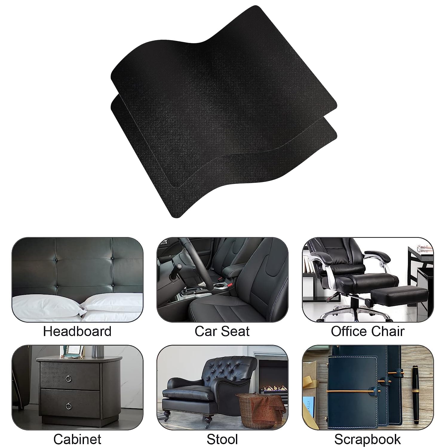 Pelle Adesiva Autoadesiva Per Riparazioni - Nero 20x28cm, Ecopelle Fai-Da-Te - Foto 7