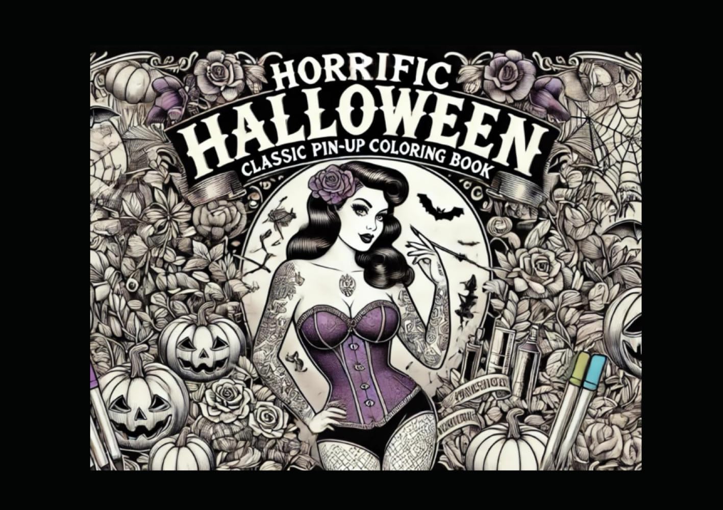 Horrific Halloween Classic Pin-up Coloring Book