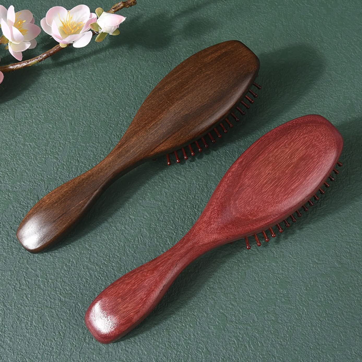 Spazzola per Capelli con Cuscino d'Aria, spazzole massaggianti con Cuscino d'Aria per Donne, Spazzola per Capelli antistatica districante in Legno