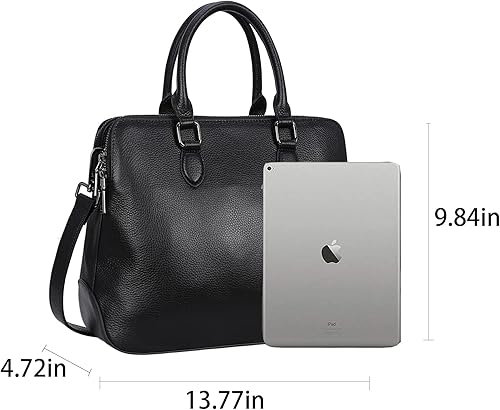 Miniatura 5 de HESHE Bolsos y bolsos de cuero genuino para mujer, bolsos de hombro, bolso cruzado, bolso con asa superior