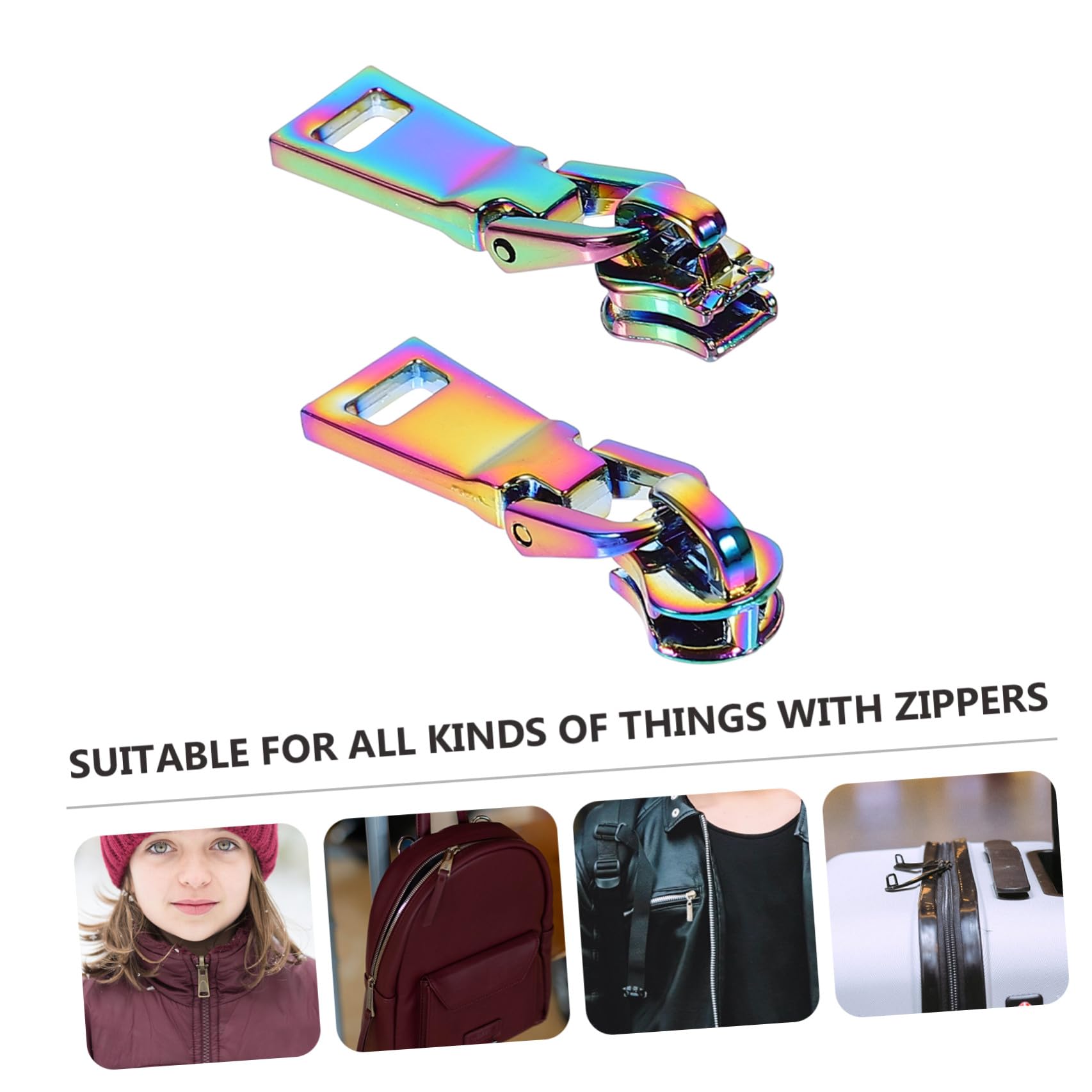 TEHAUX 30piezas Tiradores Decorativos De Cremallera Metálicos Para Ropa y Mochilas Reemplazo Práctico De Accesorios De Cierre
