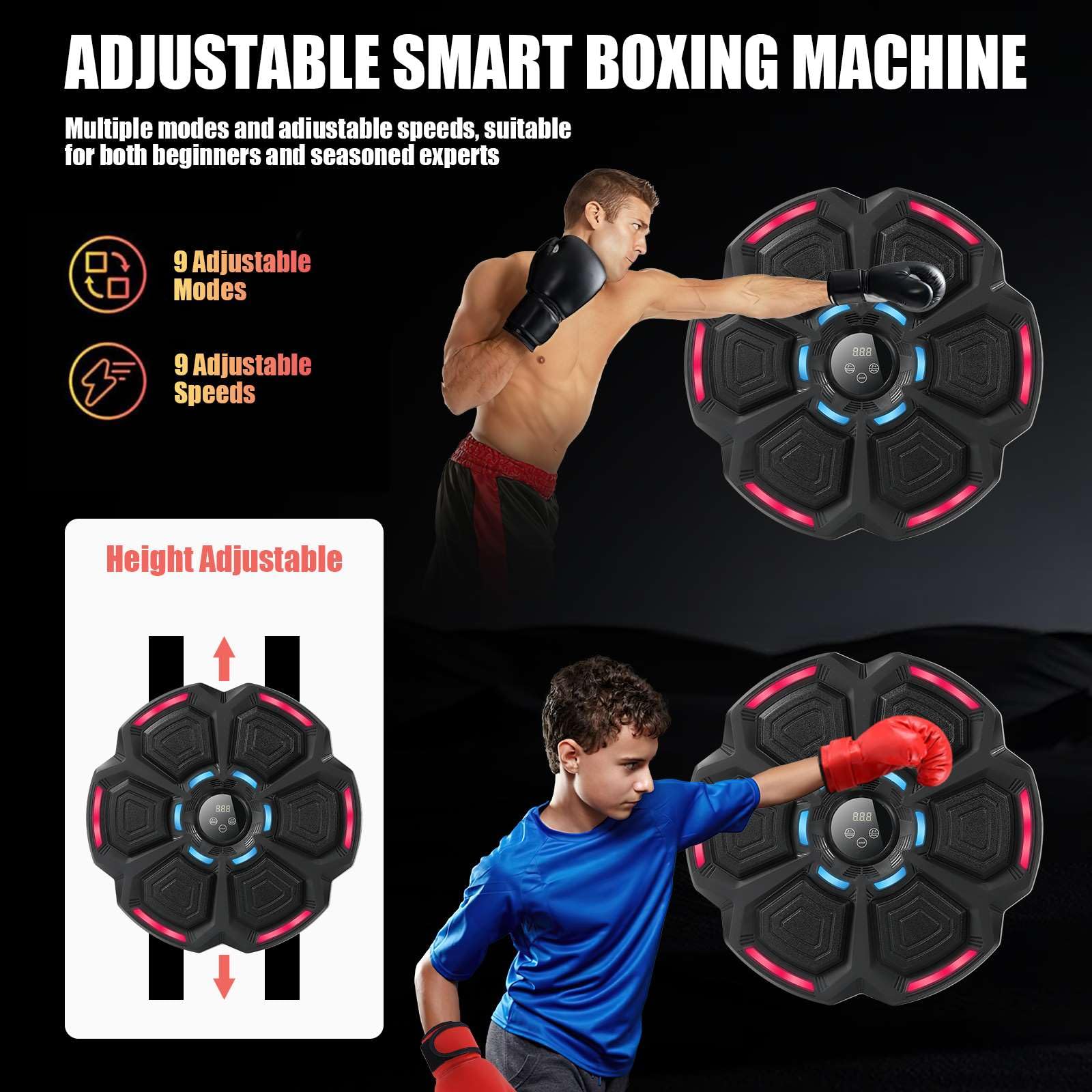 Boxe Muro Musica, Attrezzature per Allenamento per Bambini e Adulti