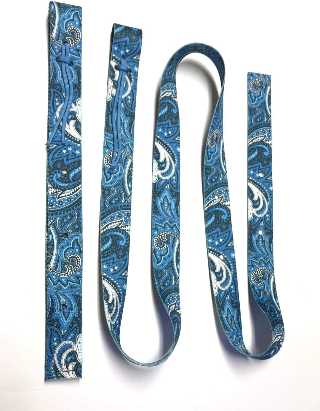 cinch strap set latigo blue paisley 2"