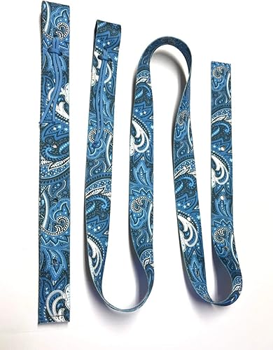 azul (Cinch Strap Set Latigo Blue Paisley 2")