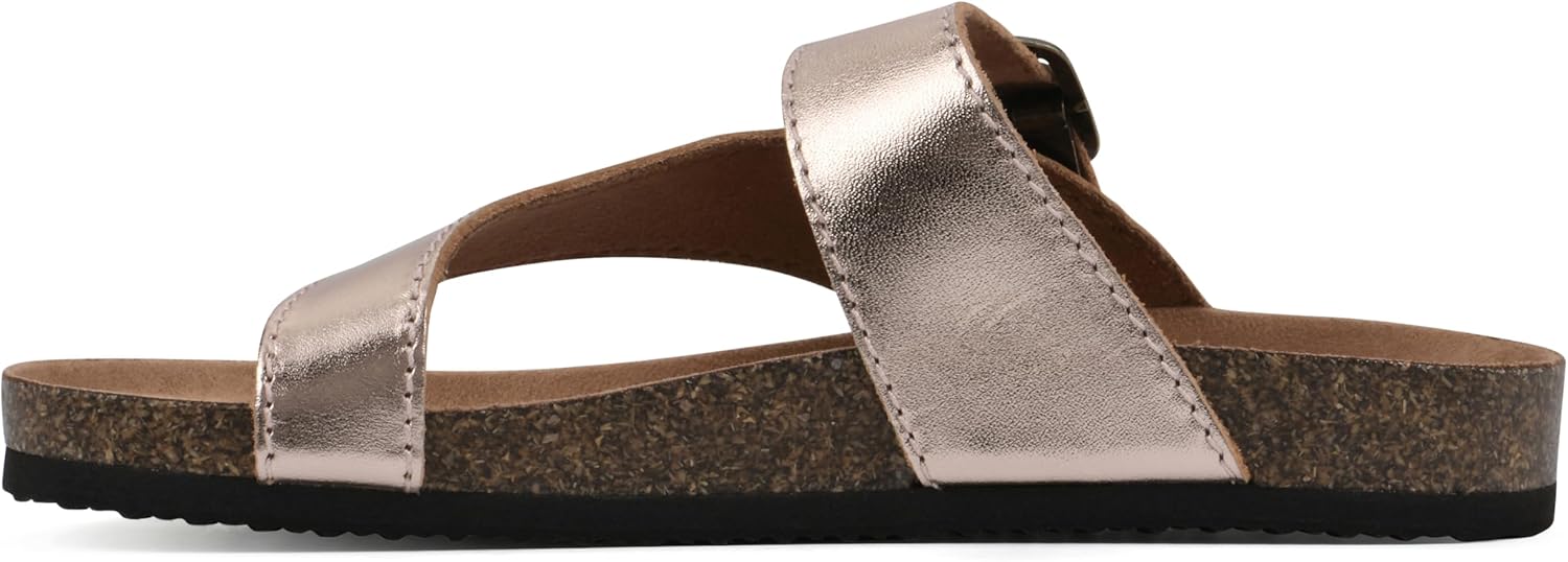 WHITE MOUNTAIN Carly Signature Comfort-Molded Footbed Sandal, Rosegold/Leather, 5 M - Image 4