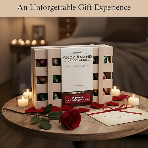 Miniatura 6 de ANDY ANAND CHOCOLATIER Botellas de chocolate negro con sabor europeo – 18 unidades, 8.47 oz de cacao agridulce sin alcohol y sin alcohol, chocolates