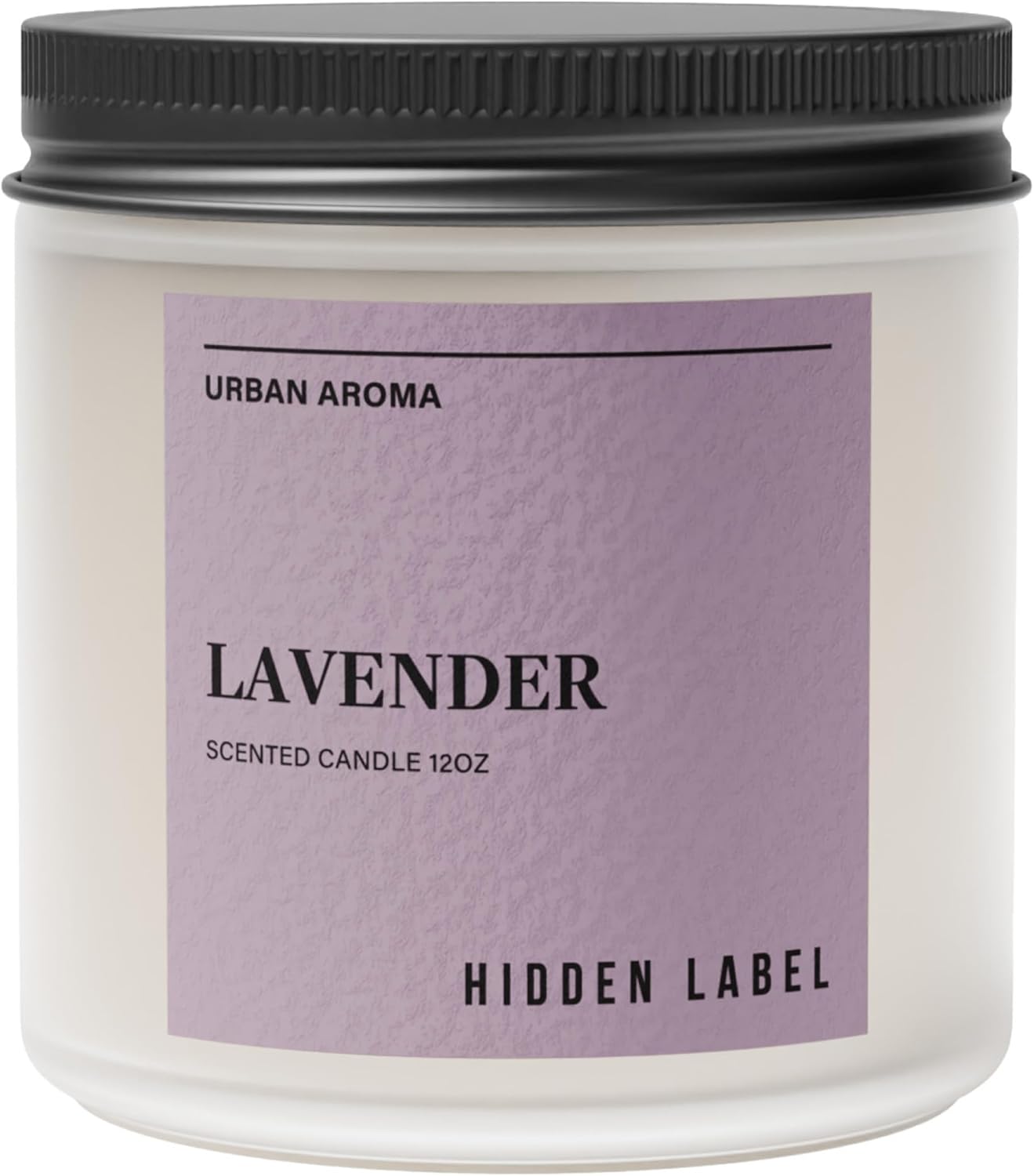 Hidden Label Lavender Scented Candle, 12oz 2 Wick Natural Soy Non Toxic Candles, Clean Burning Long Lasting Aromatherapy for Home | Gifts | Décor,Premium Scents for Relaxation & Stress Relief