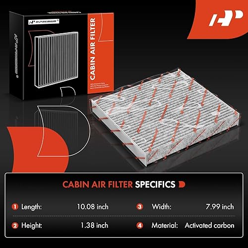 Miniatura 2 de A-Premium Filtro de aire de cabina con carbón activado compatible con Ford Escape 2013-2019, Focus 2012-2018, Transit Connect 2014-2022, C-Max