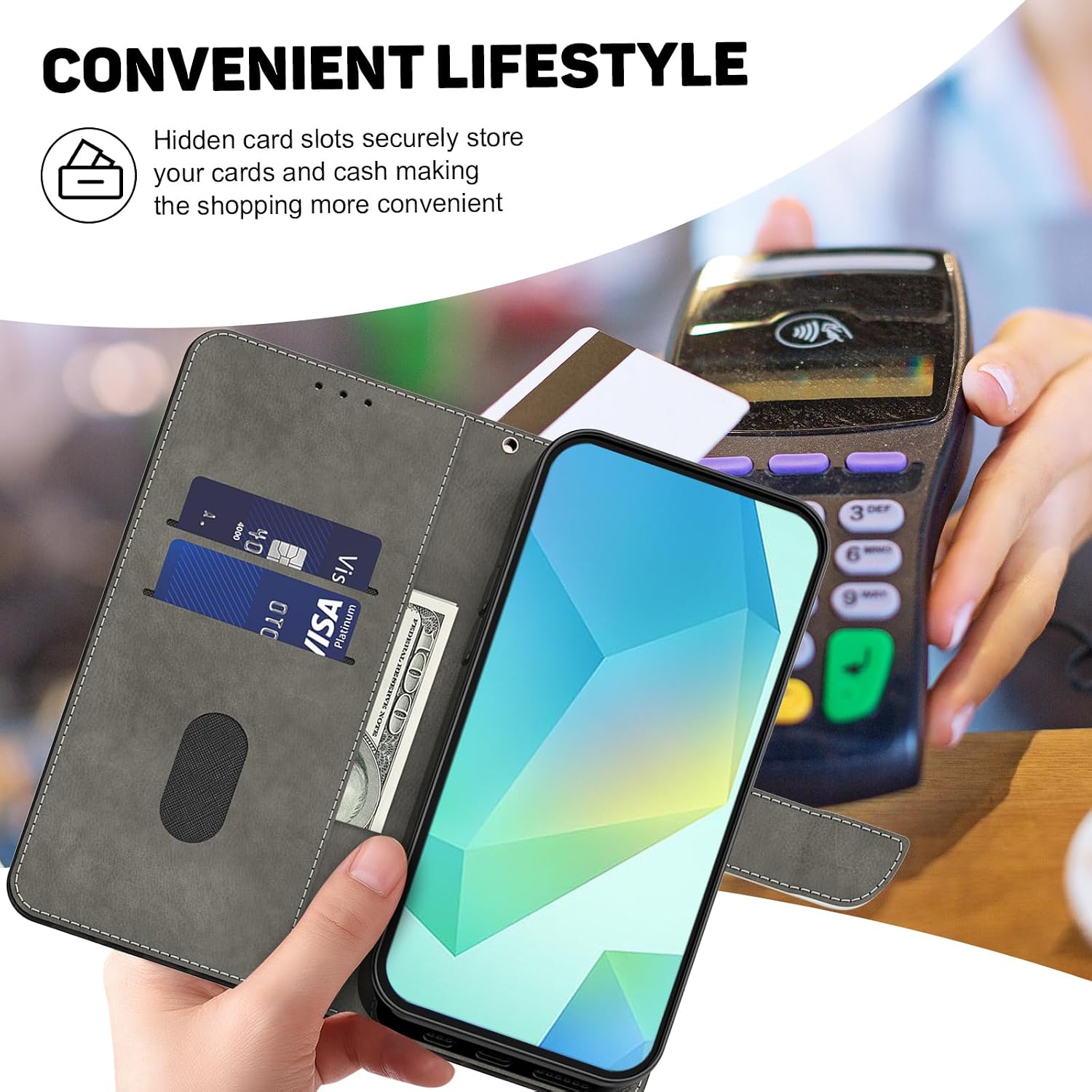 ALILANG for Samsung Galaxy S24 Ultra 5G Case, PU Leather Wallet Flip Cover with Standing Function Card Holder and Wrist Strap for Galaxy S24 Ultra Phone Case -Flowers