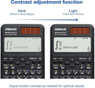 OSALO Scientific Calculator 417 Functions GCSE School Black OS-991ES Plus 2