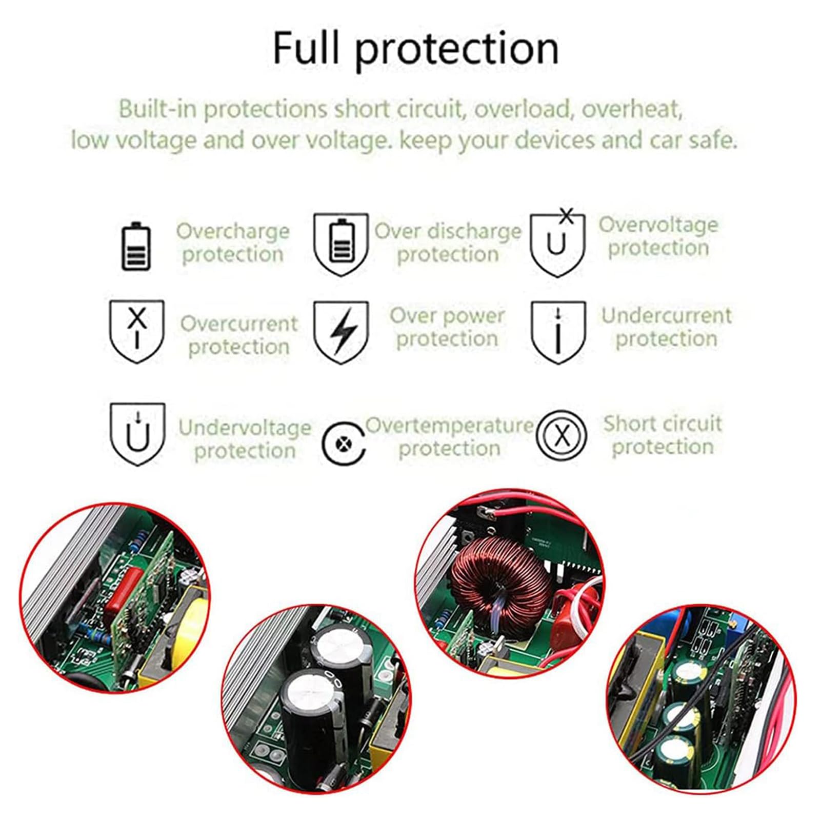 Inversor de Potencia de Onda Sinusoidal Pura de Alta Eficiencia 4000W-8000W Convertidor de CC 12V/24V/48V/60V/72V a CA 110V 220V Inversor de Energía Solar para el Hogar,6000w,12V to 220V