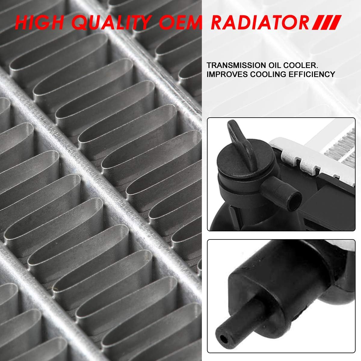 Auto Dynasty Radiator Compatible with 2013-2018 Sentra 1.6L 1.8L, DPI 13365 Factory Style 1-Row Cooling Radiator, Aluminum Core