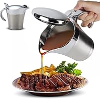 Coolab 450ml Stainless Steel Gravy Boat with Lid - Double Wall Insulated Sauce Pitcher for Gravy, Au Jus & Holiday Dinners