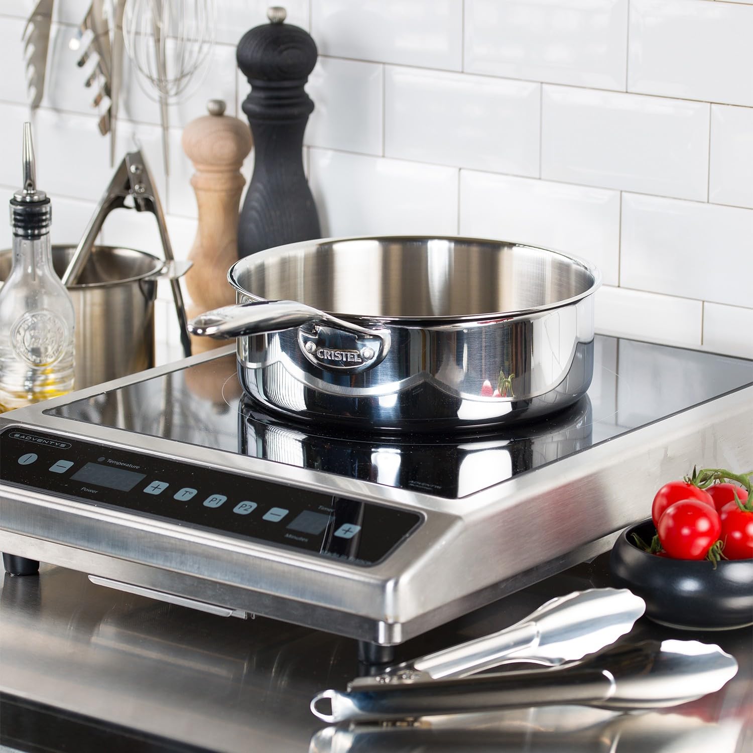 Cristel - Sauteuse inox 24 cm Castel Pro 5 PLY Poignée fixe - CRISTEL