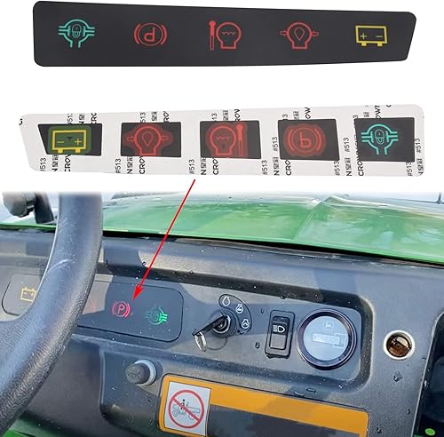 Miniatura 3 de KitchenKipper Paquete de 2 calcomanías para panel de salpicaderopanel de instrumentos M117670 para vehículo utilitario JohnD-eere 4X2, serie 6X4