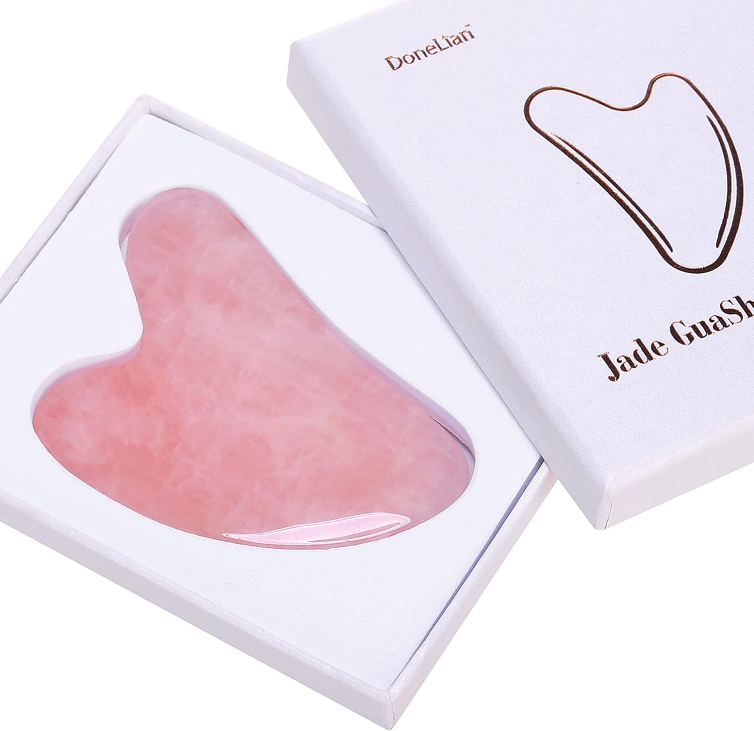 2Pcs Gua Sha Massage Tool，Face Massager Natural Jade StoneGuasha Board for SPA Acupuncture Trigger Point Treatment Used forFace Body, Wrinkles and Dark Circles Relax Fatigue 100% Natural Jade : Health & Household