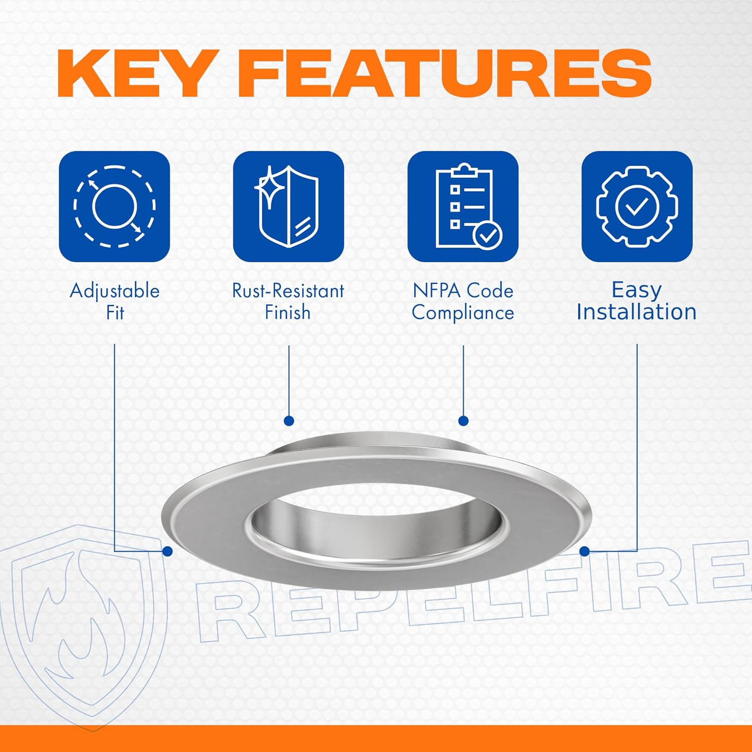 Knupp Co. Fire Sprinkler Escutcheon Skirt, FLUSH Escutcheon Pendant Skirt Chrome Plated, Works with Standard 401 Style Cup, Short Cup, and Retrofit 2 Piece Cup, Fire Sprinkler Skirt - 12 PK