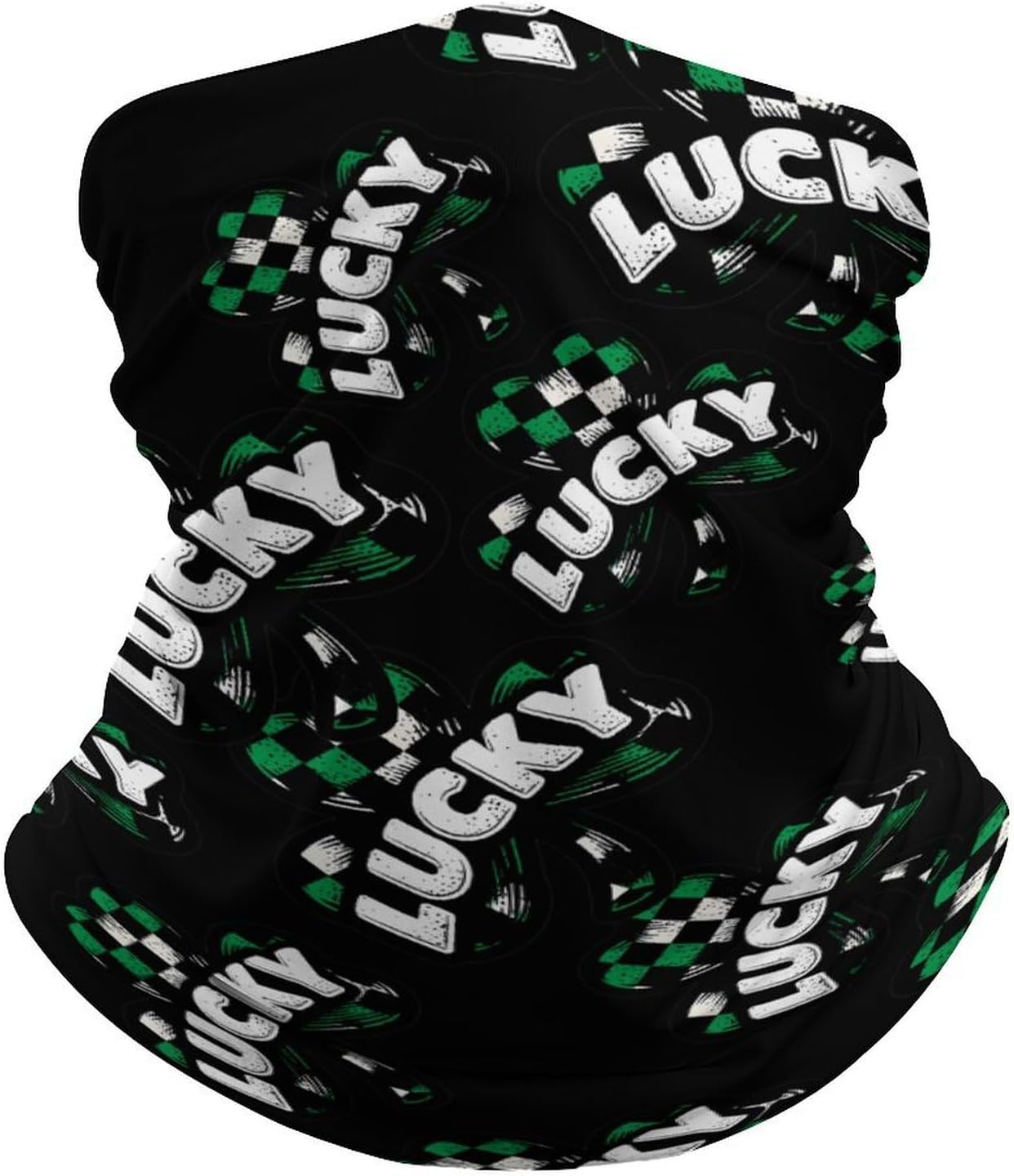Stpatricks Luckying Irish Clover Face Cover Neck Gaiters for Men Women Sun Protection Mask Scarf Hiking Bandana