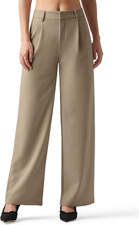 Willit Womens Work Pants Wide Leg Dress Pants High Waisted Casual Business Office Pants Slacks 29"/31"