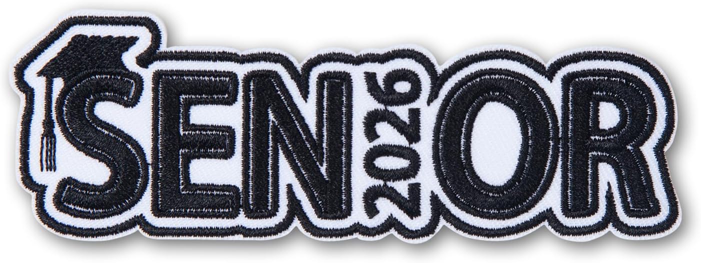 Senior 2026 Embroidered Patch, 4.7" Sew On/Iron On Patches for Backpack, Jacket, Hat, Jeans, Clothes – High School & College Senior Graduation Year Decoration Applique