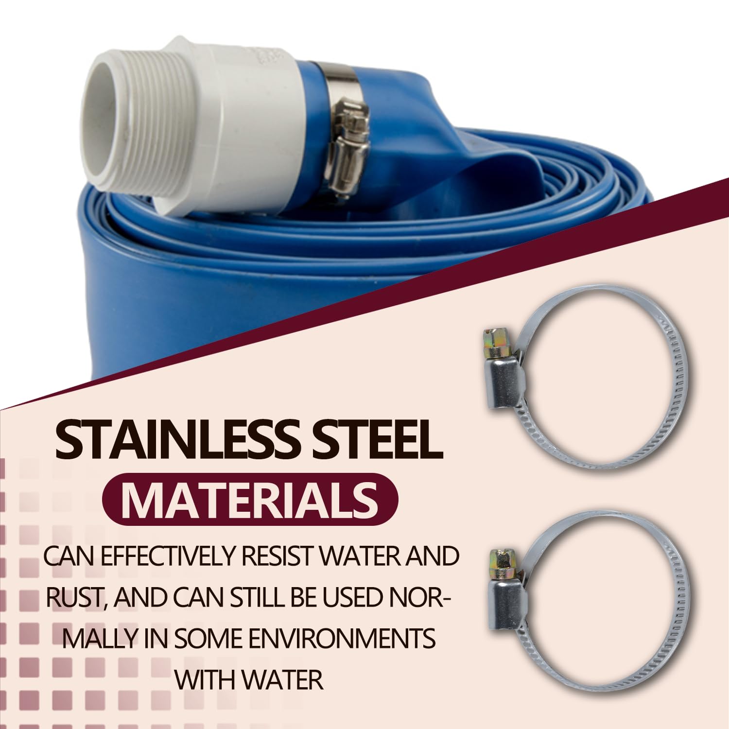 Steel Hose Clamp Hoops - 40-60mm Adjustable -5 Steel Hose Clamp Hoops - 40-60mm Adjustable -5