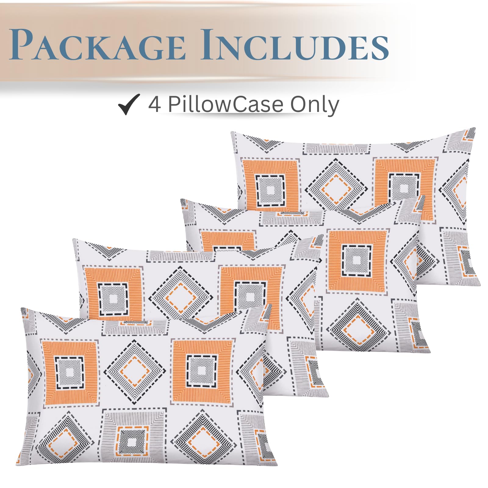 EverSoft Bedding Pack of 4 Pillowcases 50x75cm Soft Pillow Cases, Wrinkle Free Easy Care Pillow Covers - Image 2
