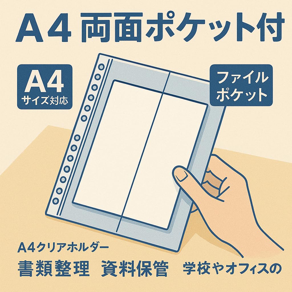 Amazon | クリアポケット a4 30穴 3枚入 × 2個 | クリアファイル