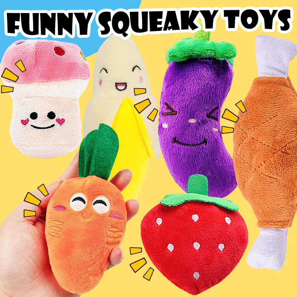 Speedy Panther 6 Pcs Squeaky Dog Toys, Plush Dog Toys, Dog Teddy Toys, Dog Teething Toys, Puppy Chew Toys for Small Medium Dogs - Image 2