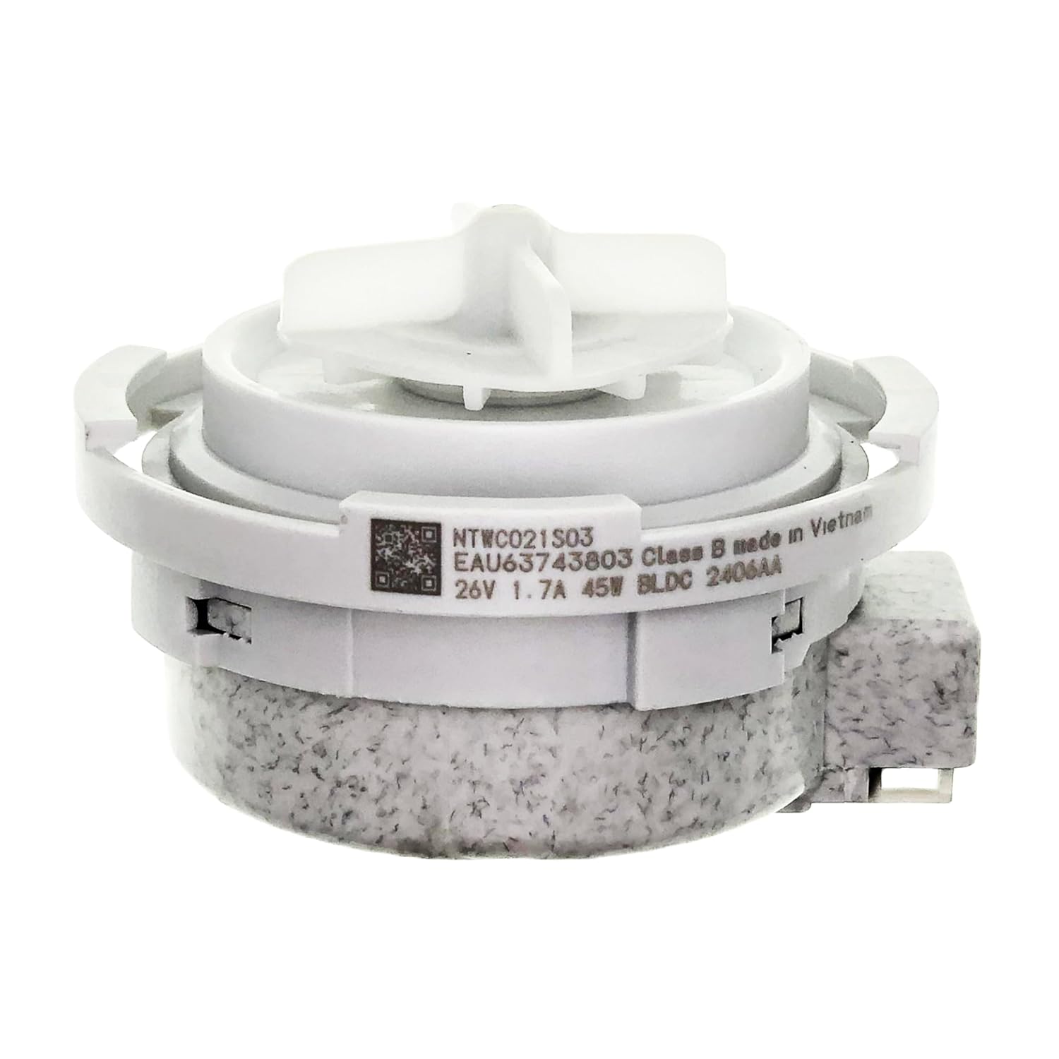 for EAU63743803 NTWC021S03 Drain Motor Pump Compatible with LG Washer WM3600HWA WM3600HVA WM3700HRA WM3400CW WM3700HVA WM3700HWA WM3500CW DC26V 1.7A 45W