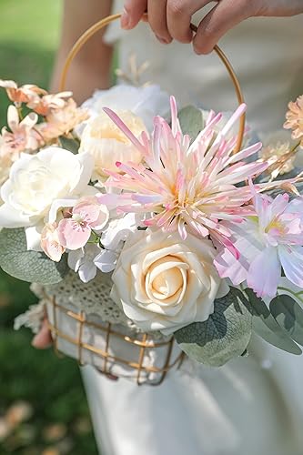 Miniatura 7 de Juego de caja de flores artificiales de Navidad, flores de seda, rosas falsas para bricolaje, decoración temática roja de Navidad, adornos de árbol,