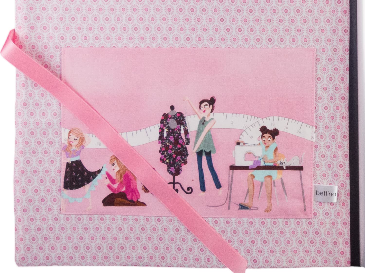 bettina bruder - Sammelmappe DIN A3 - innen 30 Sichthüllen - Nähen Schneiderei rosa - Schnittmuster Aufbewahrung