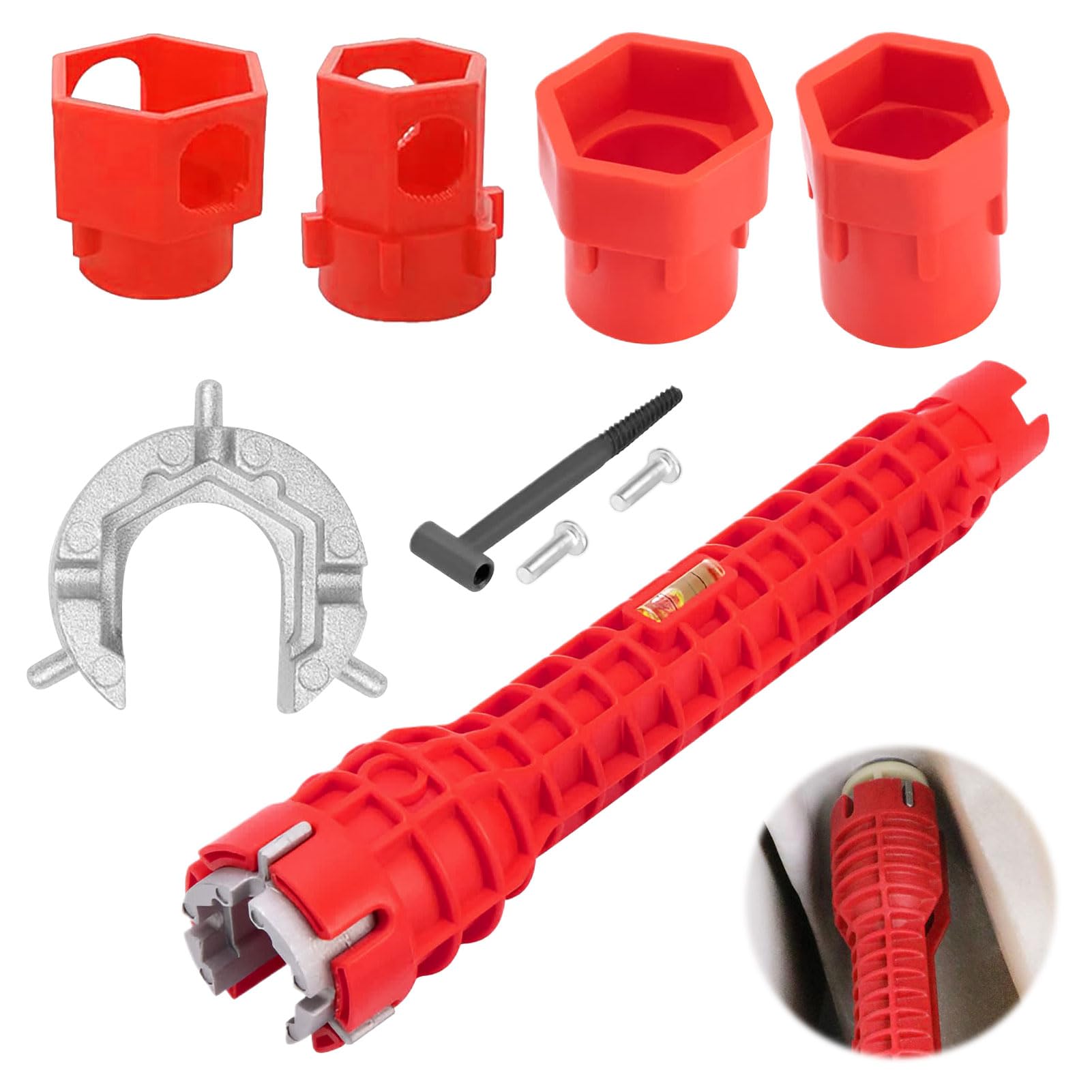 Faucet Nut Wrench,Faucet Tighten Tap,Sink Faucet Tap,Plumbing Tools,Suitable For Supply Nuts, Shut-off Valves, Supply Pipe Nuts, Faucet Nuts