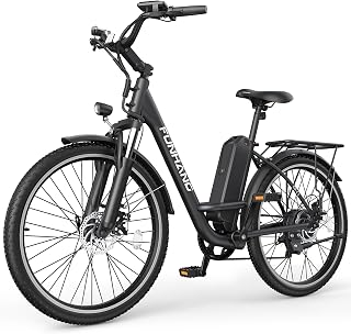 Electric Bike for Adults, 1000W Peak Ebike, 21.7MPH 50Miles City Cruiser Ebikes, 26" Step Thru Electric Bicycle with 48V Removable Battery, Adjustable Stem, Rear Rack,7 Speed, UL2849 Certified