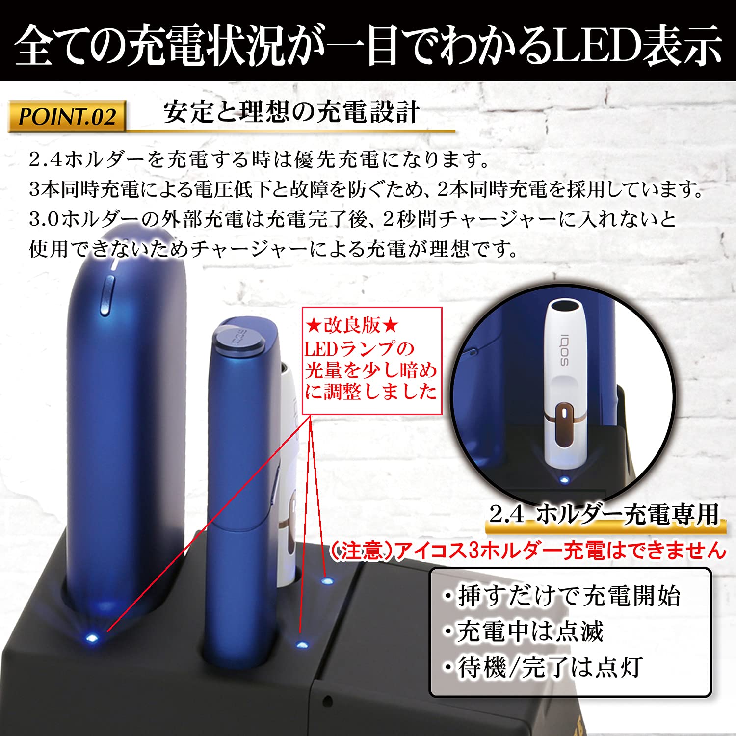 IQOS 専用灰皿（2個セット） 楽天市場】電子タバコ専用灰皿+2ポート充電ケーブル アイコス用