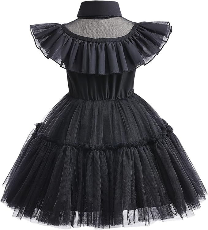 Vestido negro para niña pequeña 1-2T disfraz fiesta miniatura 8