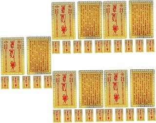 HOMSFOU 25 Peças Amuleto Do Ano Do Zodíaco Taisui Cartões De Sorte Amuleto Portátil Taisui Porta-Bolsas Para Seu Carro Decoração Chinoiserie Decoração De Carro Cartão Amuleto Tradicional