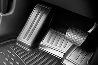 Vista 3 de Se adapta a Honda Pilot 2009-2015 con 2ª fila de tapetes de piso de 3 filas 3D ajuste personalizado para todo tipo de clima, negro, todos los modelos